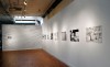 Untitled, Graphite on wall [left]. Window series 1- 8, Collaged etching and aquatint, 20” x 30” ea. [right] Photo: Carlos Avendaño